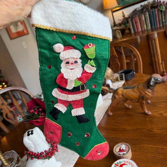 Vintage Santa, Coaster set, Stocking, Porcelain Santa Candle - Picture 5 of 17